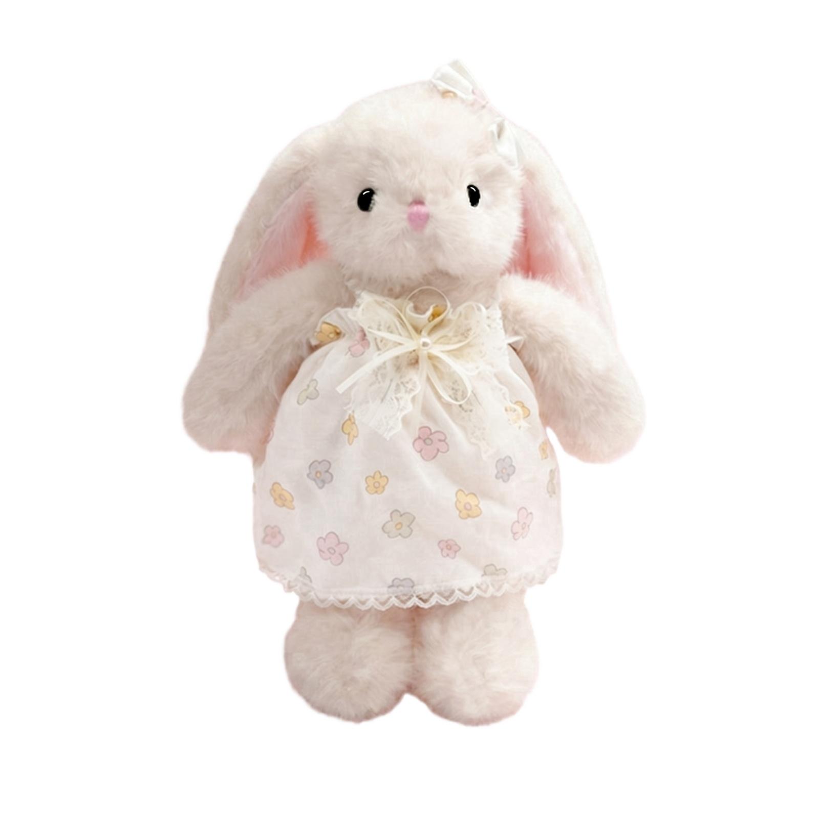 

Plush Bunny Stuffed Animal Soft Toy with Dress Lightweight and Huggable Size Suitable for All Ages Indoor Use One Size