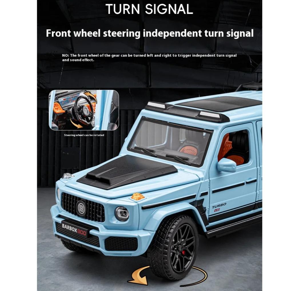 1/22 Scale Metal Diecast Brabus G800 Toy Cars Models Rubber Tires SUV Vehicles Toys 6 Doors Opened Off-road Collection Model Boys Gifts