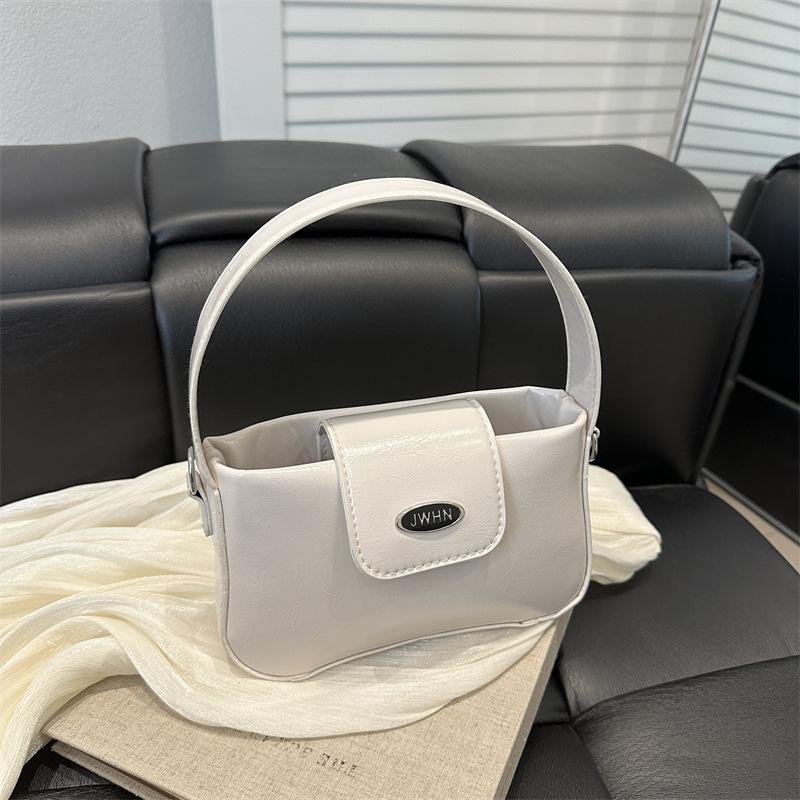 

Solid color casual high-grade texture portable handbag daily commuting versatile shoulder messenger bag women s bag белый