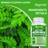 Moringa Capsules, Pure Oleifera Leaf Powder Pills, 1200mg Per Serving, Immune System, Metabolism,  Non GMO
