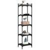 Bookshelf 5 Shelves Black 40 X 30 X 154 Cm Engineered Wood
