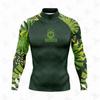 FRENESI Herren UPF 50 Langarm Rash Guard Surfen Tauchen Schwimmen UV-Schutz Schnelltrocknend Neoprenanzug Oberteil