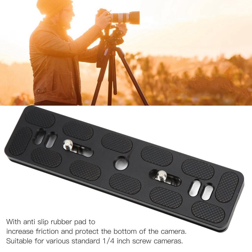 Quick Release Plate with 1Celsius4 Inch Screw and D Screw Fits for Arca Standard for Camera Tripod Head