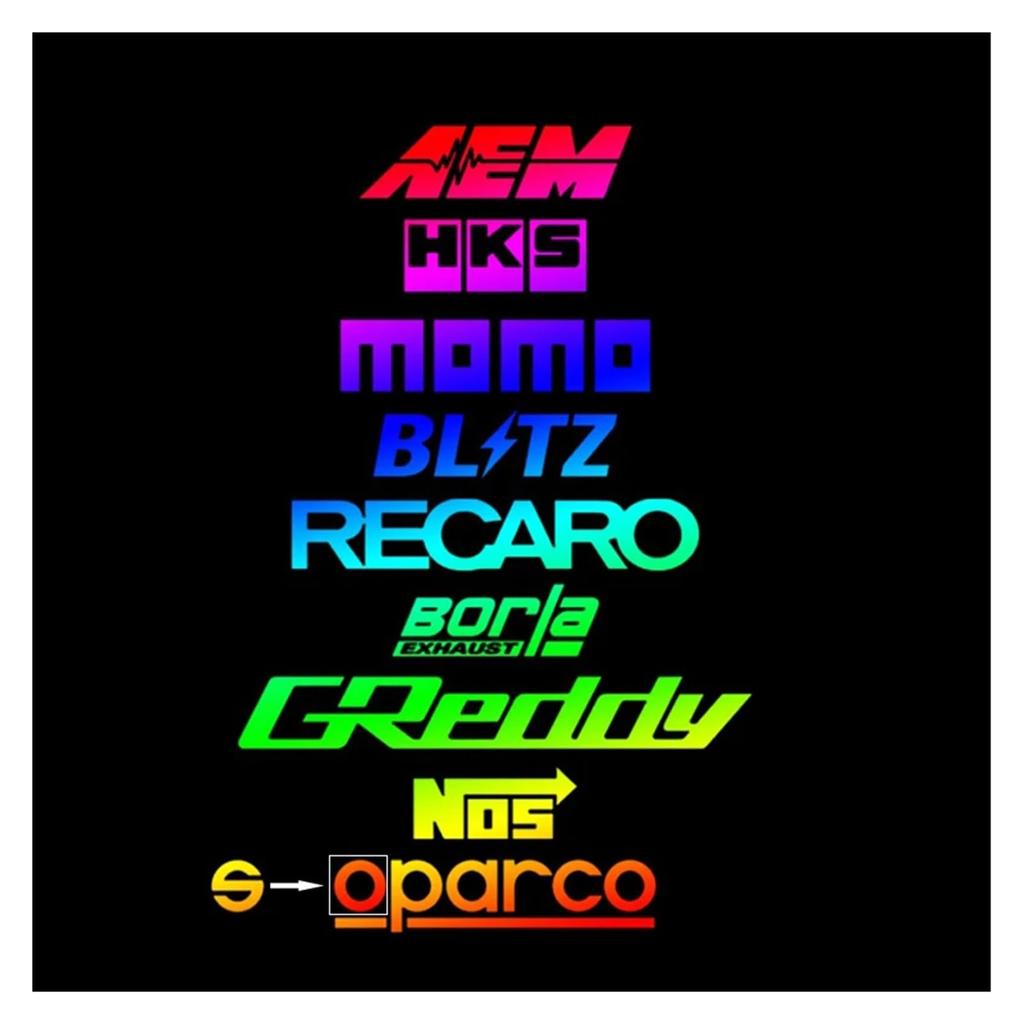 33.6*21.8cm, Car Door Decal Set Creative Racing Sponsor Decoration Sticker Auto Accessories (Red)