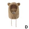 Cartoon Bear Mask One-piece Hat Autumn and Winter Scarf Bear Hat Scarf Thickened Ear Protection Windproof Beanies