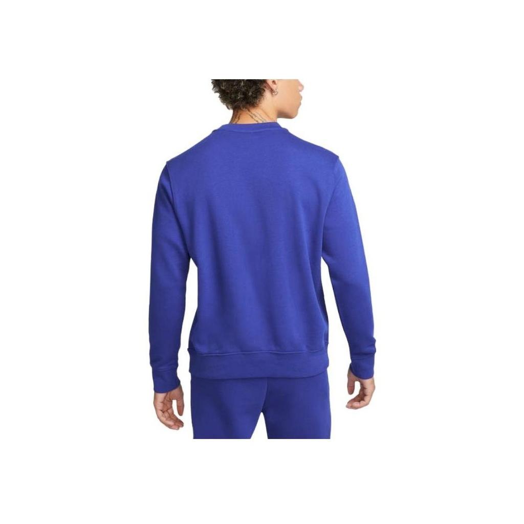 Nike Logo Print Pullover Crew Neck Sweatshirt Men Tops Deep-Royal-Blue FD1443-455