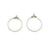 40Pcs Round Beading Hoop Earring Hook Connectors DIY Findings Silver+Golden