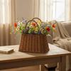 Handwoven Flower Basket Handmade Rattan Multifunctional