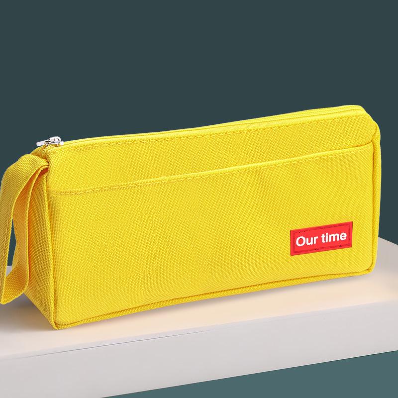 

Japanese-Style Canvas Pencil Case: Spacious and Simple for Boys, Junior High, and High School Students