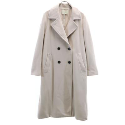 PUBLIC TOKYO Made In Japan Wool Double Long Coat 1 Gray Women Used