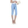 Women Ladies Pencil Pants Summer Pockets Button Skinny Calf Length Pants Casual Stretch 3/4 Trousers Plus Size Female Capris