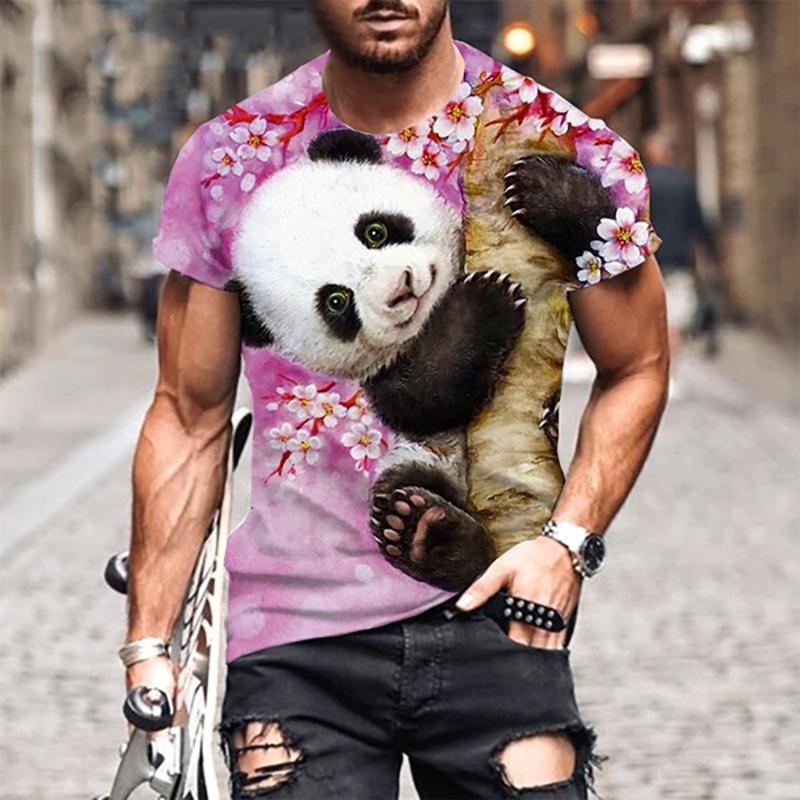 3D Printed Cute Panda Animals T Shirt Men's Funny Pattern