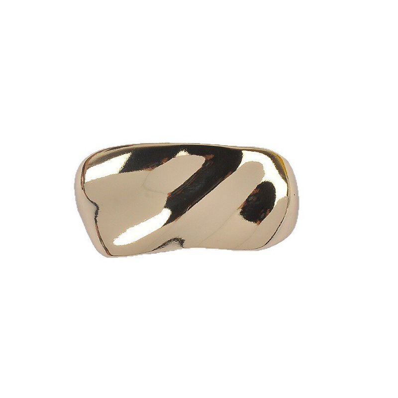 European and American Fashion Wavy Pattern Irregular Brooch High-End Simple Versatile Coat Niche Metal Pin Clothing Accessories