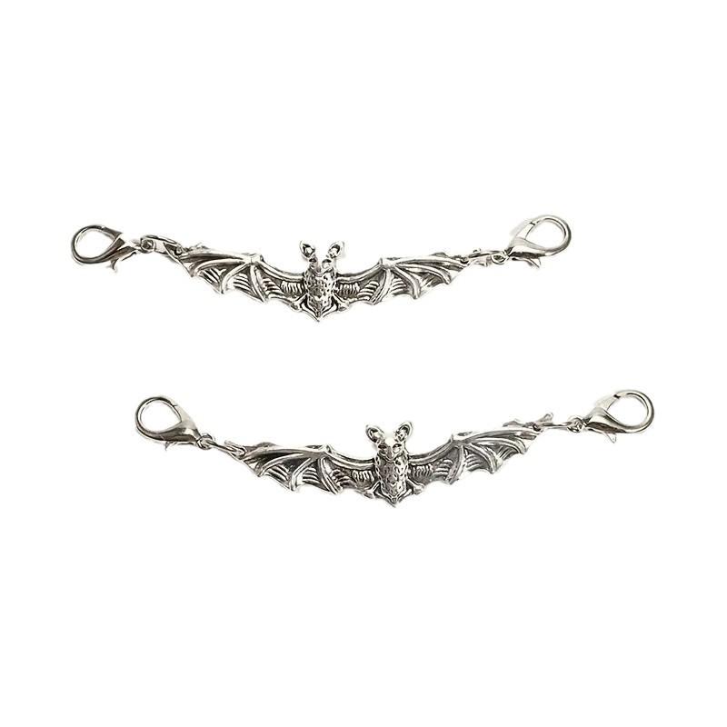 2/6/10Pcs Diy Shoe Accessories Personalized Gothic Alloy Bat Shoe Buckle Charms Decorcasual Shoe And Boot Decoration