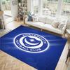 Portsmouth FC Design Crystal Velvet Carpet Cozy Non?Slip Printed Rug For Bedroom Living Room Entrance