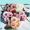 Rose Flower Artificial Wedding Hotel Restaurant Desktop Decoration Room Ornament