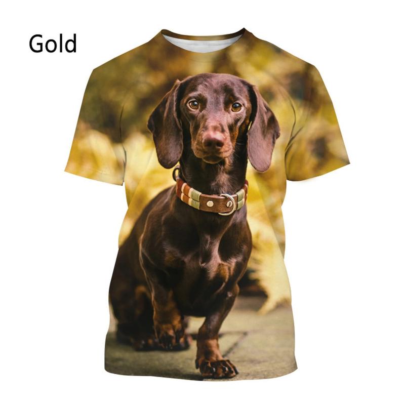 ETST 26 Nieuw Mode Dashond 3D Geprint T-shirt Heren en Dames Casual Korte Mouwen T-shirt grafische t-shirts herenkleding S