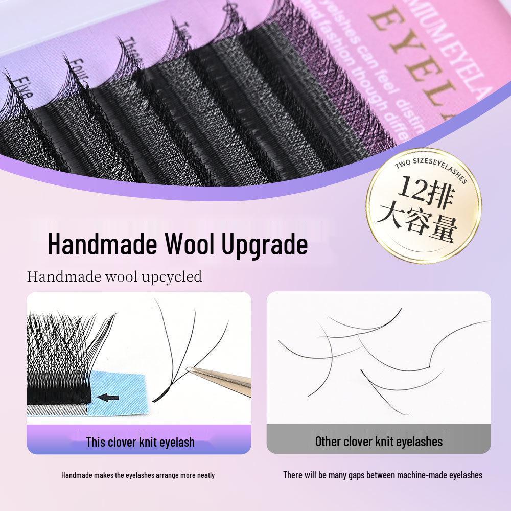 Three-Leaf Clover 0.05 Natural Dense Non-Scattered False Eyelashes