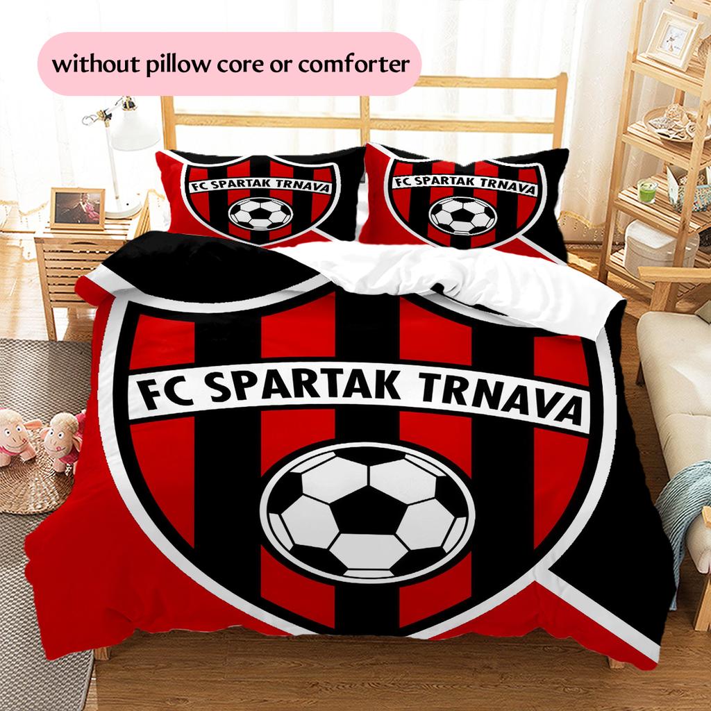 FC Spartak Trnava Pattern Bedding Home Decoration Birthday Gift (1 * duvet cover + 2 * pillowcase, without core)