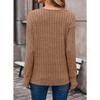 Women's Sweater Fall/Winter Casual Sweatshirt Women's Solid Color Top Long-Sleeve Crew Neck Patchwork Pullover Top T-Shirt