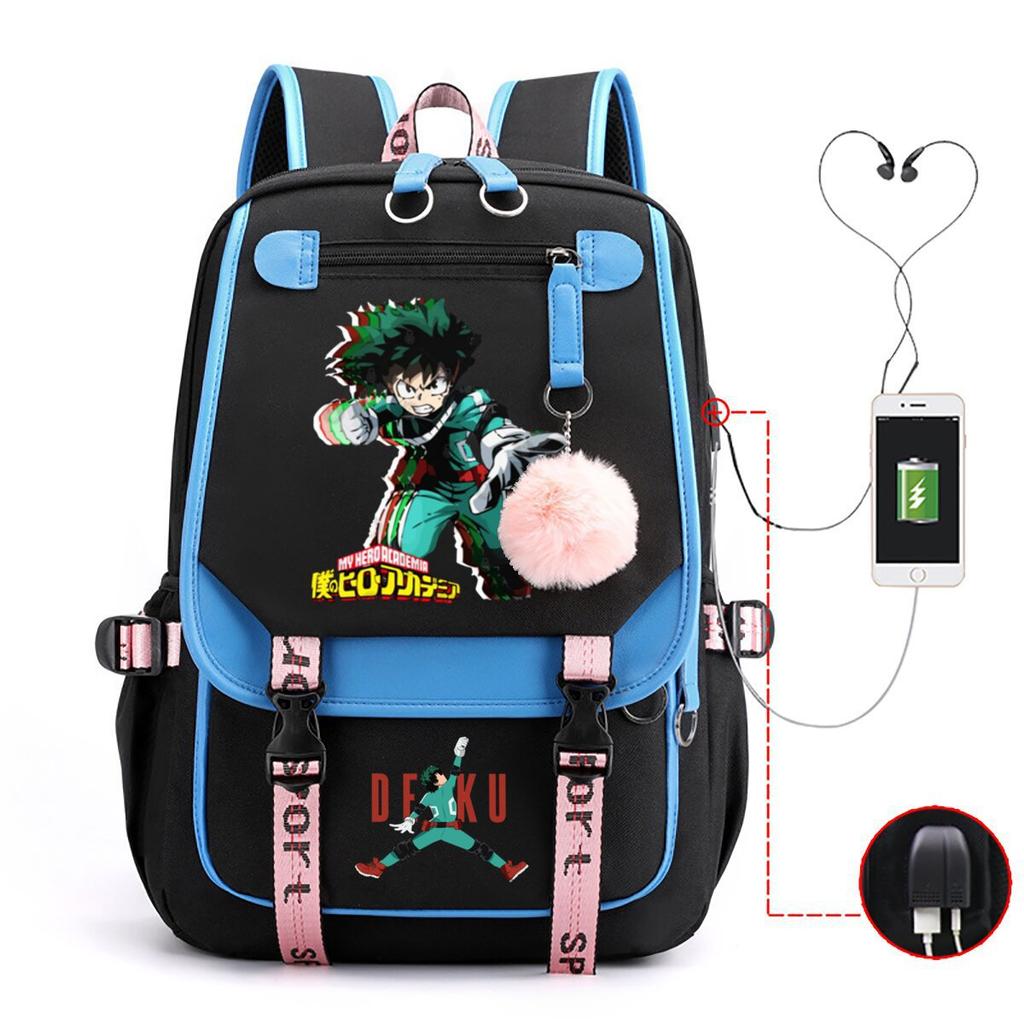 Teen Trend Animation Schoolbag Korean Version Backpack Male New Contrasting Color Simple Middle School Student Backpack