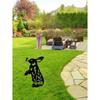 Black Metal Bunny Garden Decor Outdoor Ground Stakes