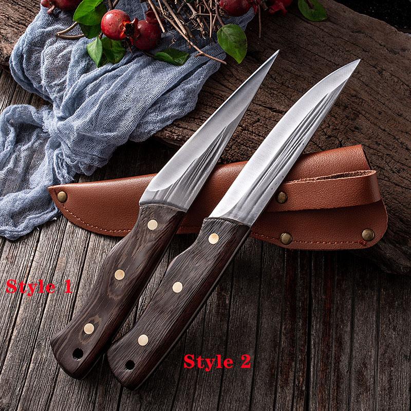 Forged Boning Knife Handmade Stainless Steel Butcher Knife Butcher Knife with Knife Cover