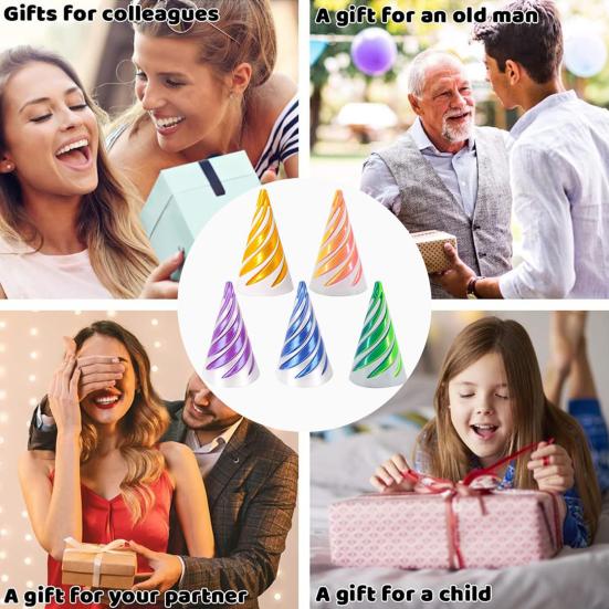 3D Printed Spiral Cone Toy Vortex Thread Illusion Impossible Spiral Cone Passthrough Sculpture Stress Relief Kids Adults Mini Spiral Cone Fidget Toy