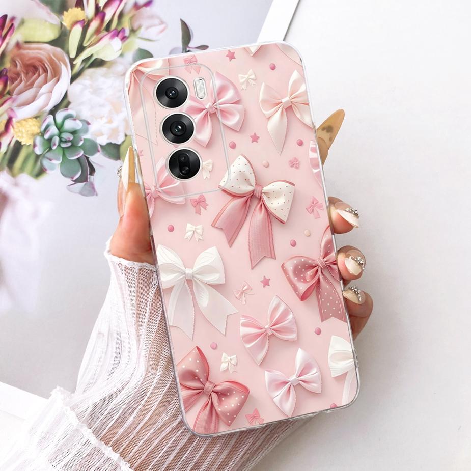 For Oppo Reno12 Pro Case CPH2629 Luxury Flowers Butterfly Painted Cover Soft Silicone Case For Oppo Reno 12 Pro Reno12 5G Fundas