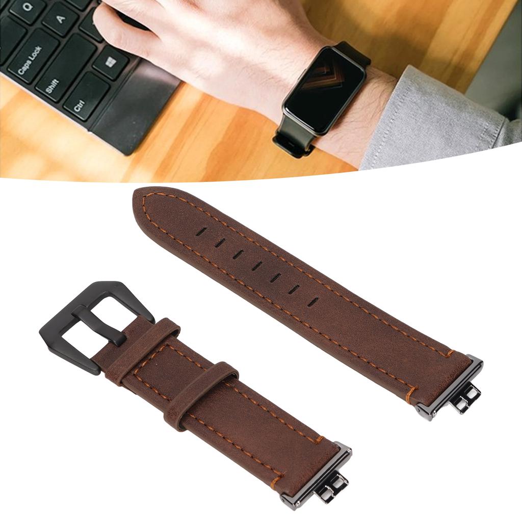 Smartwatch Band Strap Vintage Leather Wrist Watchband with Buckle Screwdriver for   Watch FIT