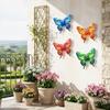 Colorful Outdoor Sculpture Wall Decor Metal Butterfly Butterfly Wall Art Decor  Patio And Fence