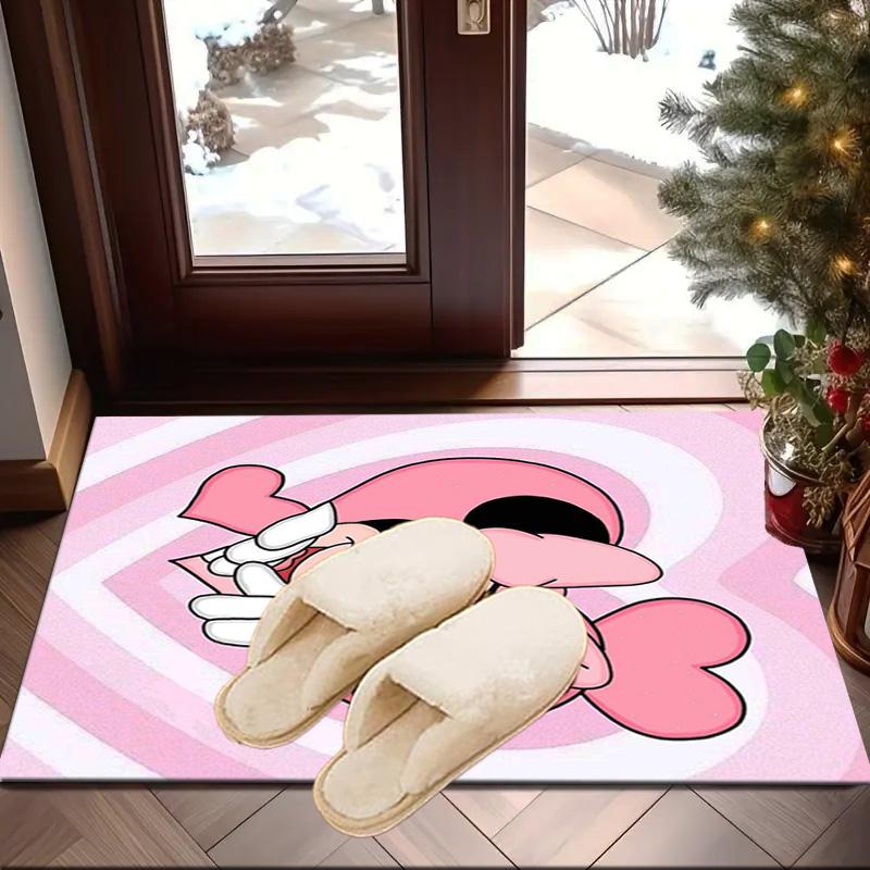 Pink Mouse Artwork Printed Area Rug for Office, Chair Rug, Decorative Carpet Floor Mat, Large Size Fan gifts Christmas gifts