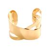 Modern Punk Bracelet Metal Bangles Geometric Arm Bracelet Wide Wrist Jewelry Metal Texture Present for Women and Girls