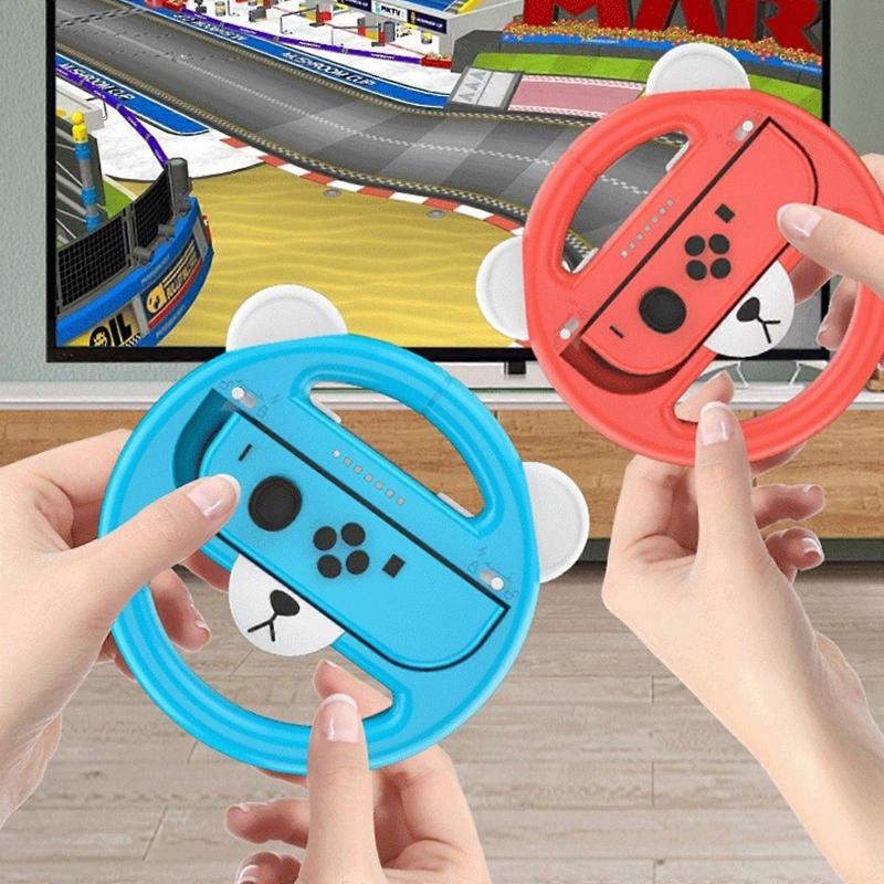2pcs/set Steering Wheel Controller for Switch Racing Game Handheld Grip Kit