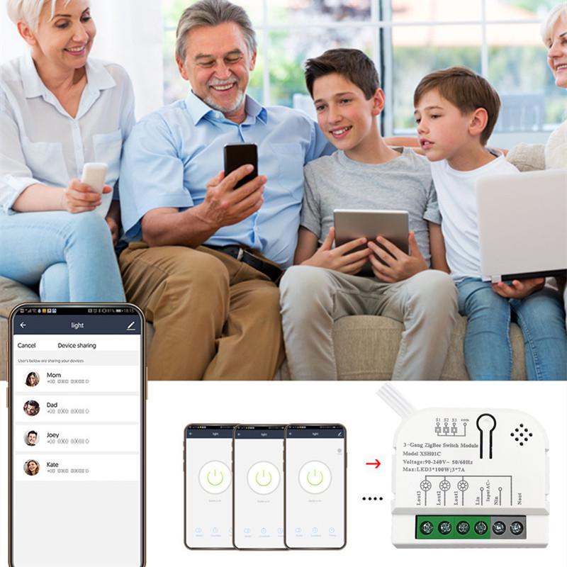 Zigbee Tuya Smart 3-Way On/Off Module for Alexa