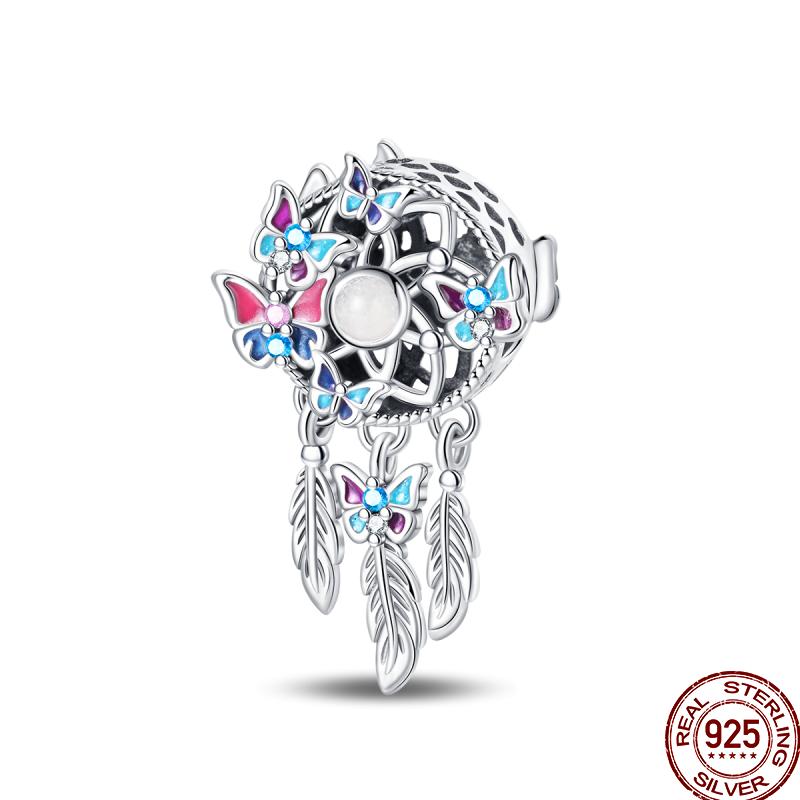 Copper Jewelry Pendant Early Spring Four Leaf Clover Flower Charm Fit Pan Beads Jewelry Birthday Diy Gift Fine Jewelry