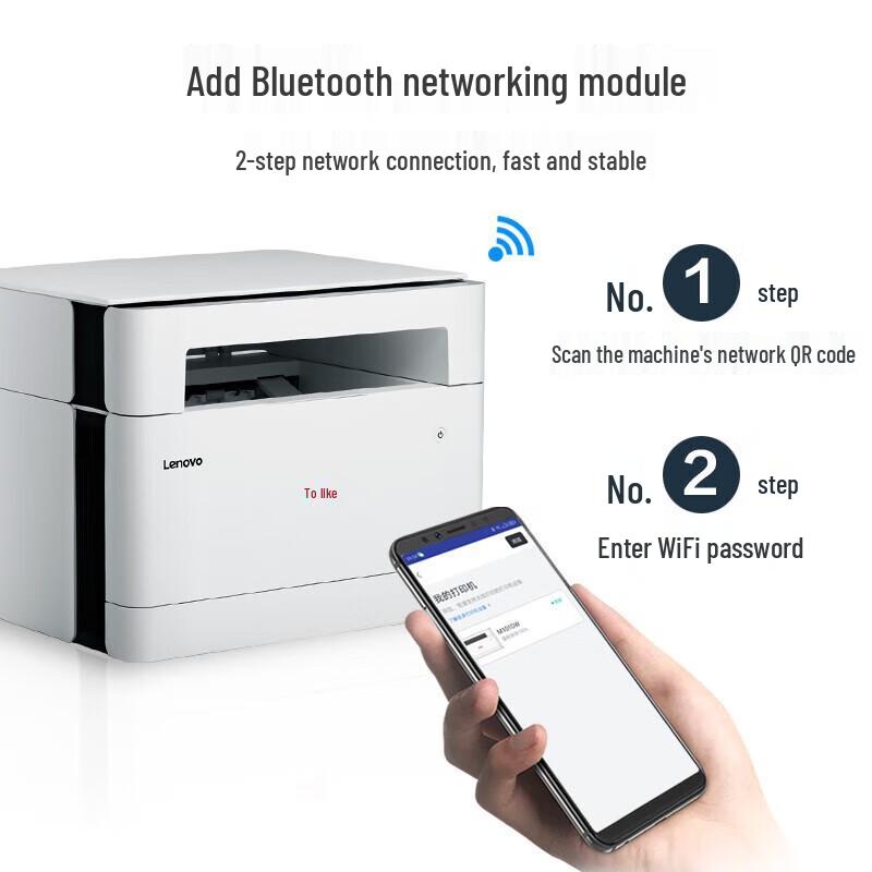 Lenovo M200DW A4 Black & White Wireless Multifunction Laser Printer CN plug (adapter included)