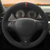 Ized Car Steering Wheel Cover Black Suede Steering Wheel Braid For BMW M Sport M3 E90 E91 E92 E93 E87 E81 E82 E88 X1 E84