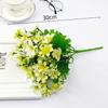 Artificial Daisy, Orchid, Sunflower & Green Plant Bunch for Bedroom Decoration