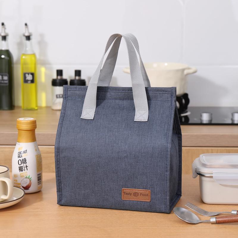Double Handle Insulated Lunch Bag—Portable, Large Capacity for Students & Office Workers