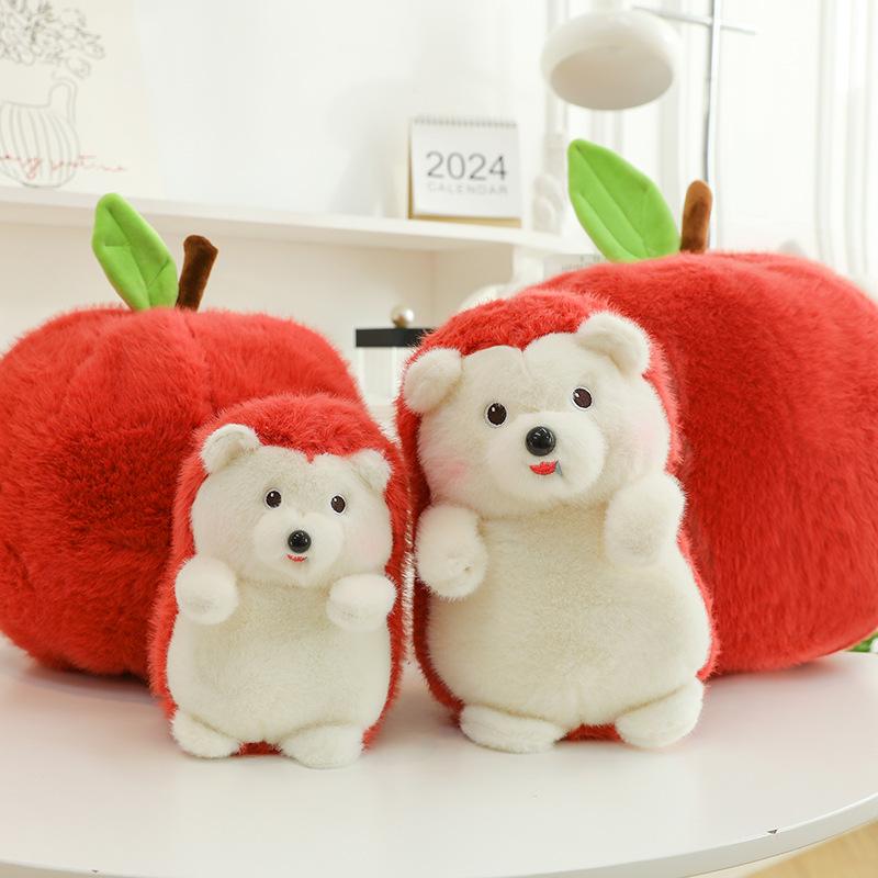 Internet celebrity apple hedgehog doll super soft pillow girl sleeping cute plush toy birthday gift girl