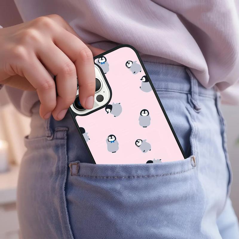 Cute Penguin Phone Case For iPhone 17 Air 15 16e 14 13 Pro Max Coque 12 11 Pro Max PLUS cover