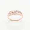Purple Gold Luxury Letter G Zircon Ring Inlaid Rose Gold Plated Ring Jewelry