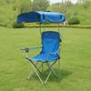 Folding Camping Chair with Canopy Foldable Carry Bag Portable for Beach Outings,