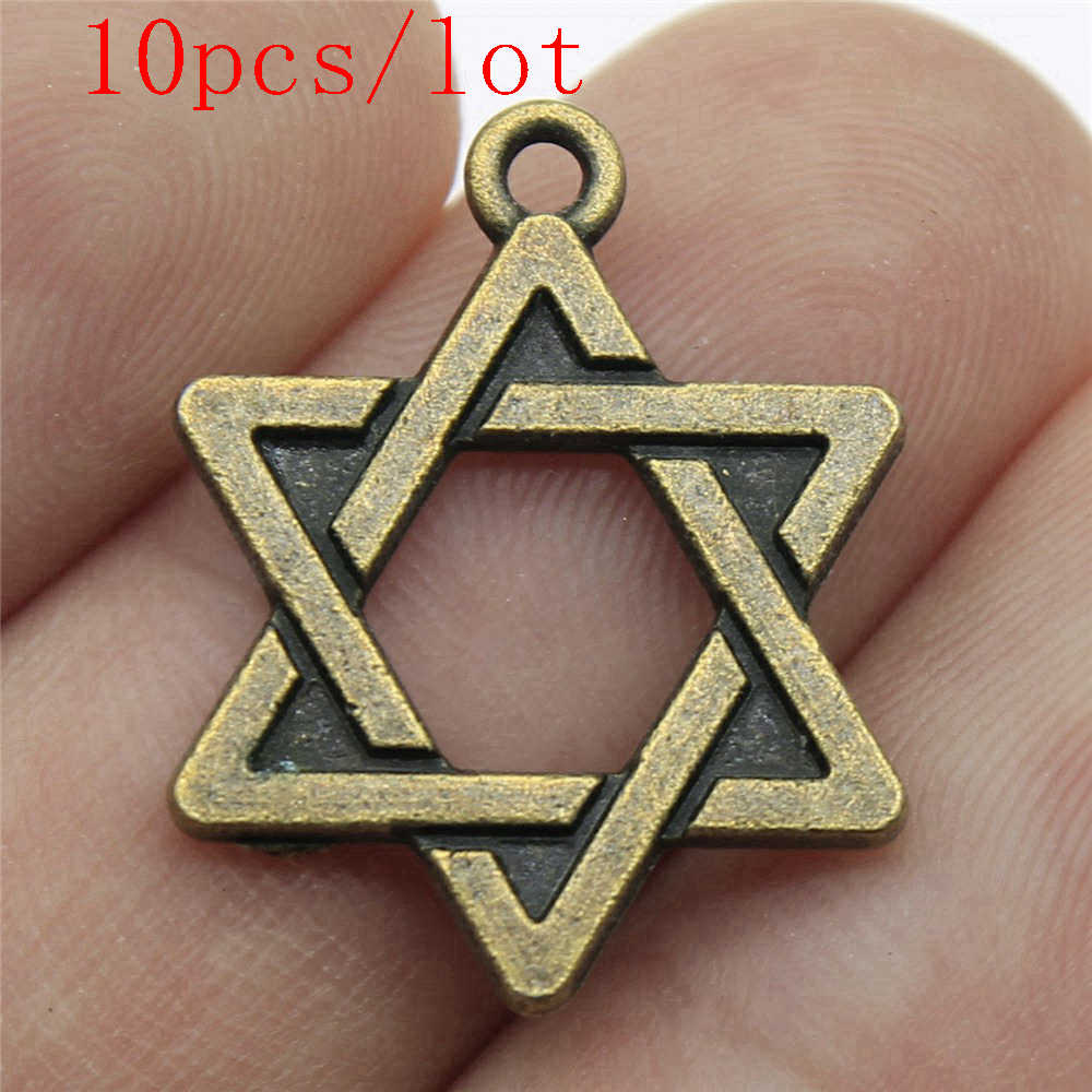 Little Hexagram Charms For Jewelry Making Pendant Diy Crafts Accessories