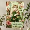 Retro Cat Metal Sign for Gardens for Scrapbooking And Decoration Suitable for Indoor And Outdoor Wall Art In Homes Offices B