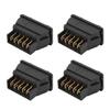 4PCS 5Pin Power Window Switch Car Universal Glass Lift Drive Switches with Green Lamp DC12V 24V