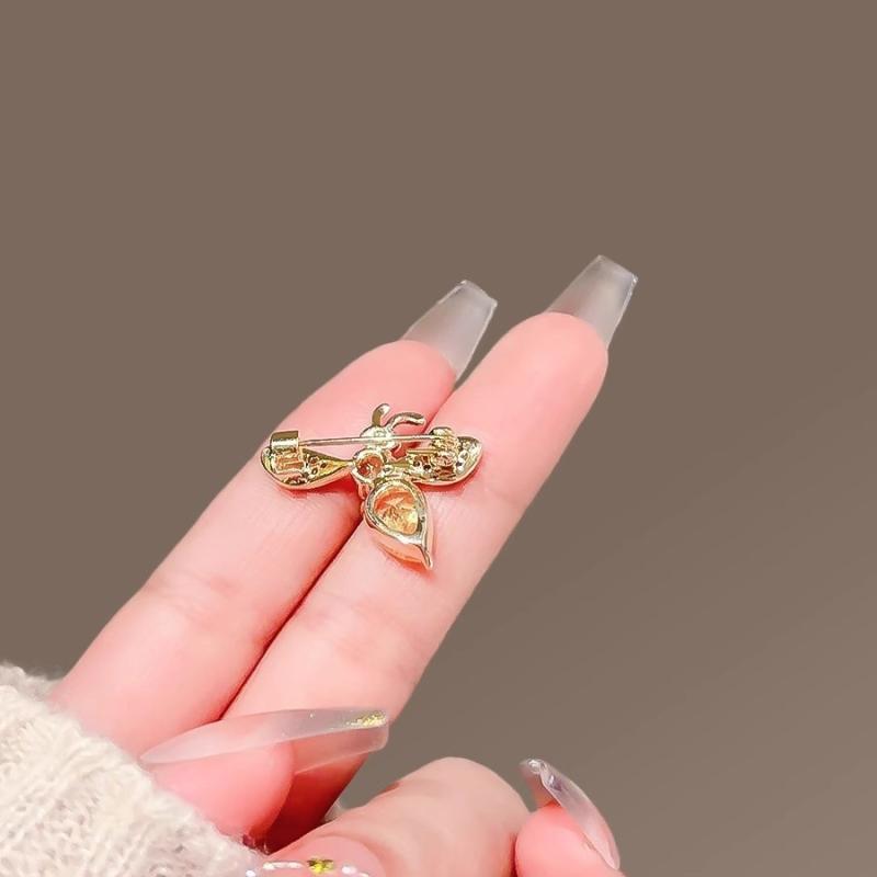 Elegante Mini Spilla a Forma di Ape con Zirconi per Donna Unisex Trendy Versatile per Uso Quotidiano Accessorio per Abito Spille Insetti Regali per Banchetti