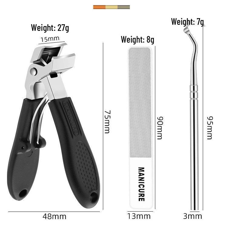 Angled Anti-Splash Ingrown Toenail Trimmers for Thick Nails