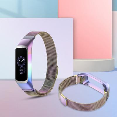 Watch Band Skin-friendly Stainless Steel 12mm Metal Wristband Strap Replacement for Samsung Galaxy Fit 2 SM-R220